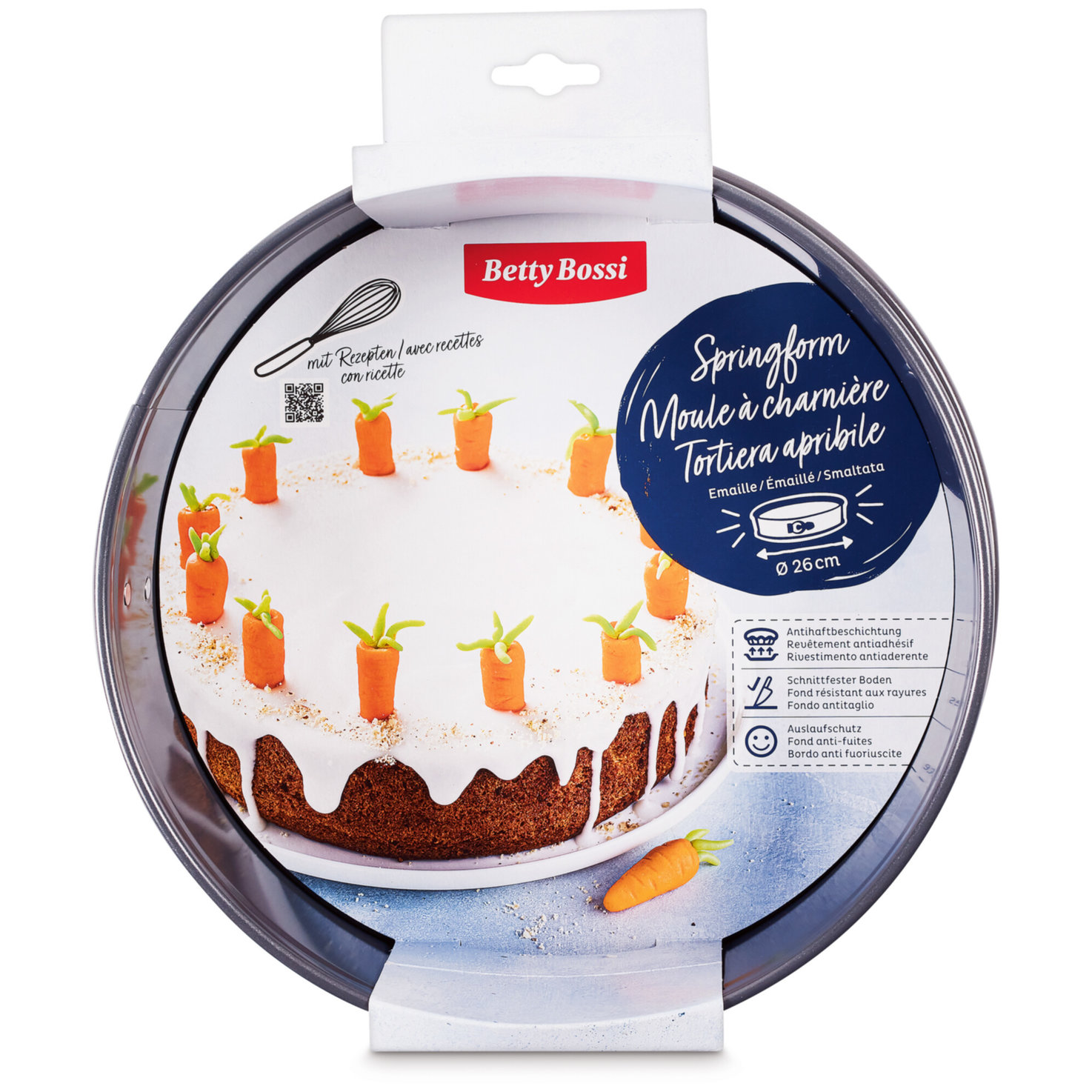 Betty Bossi Springform aus Emaille, 26 cm