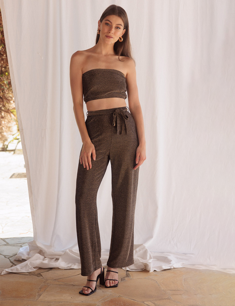 HBT NONCHALANTE LUREX | LENNON PANTALON DORÉ