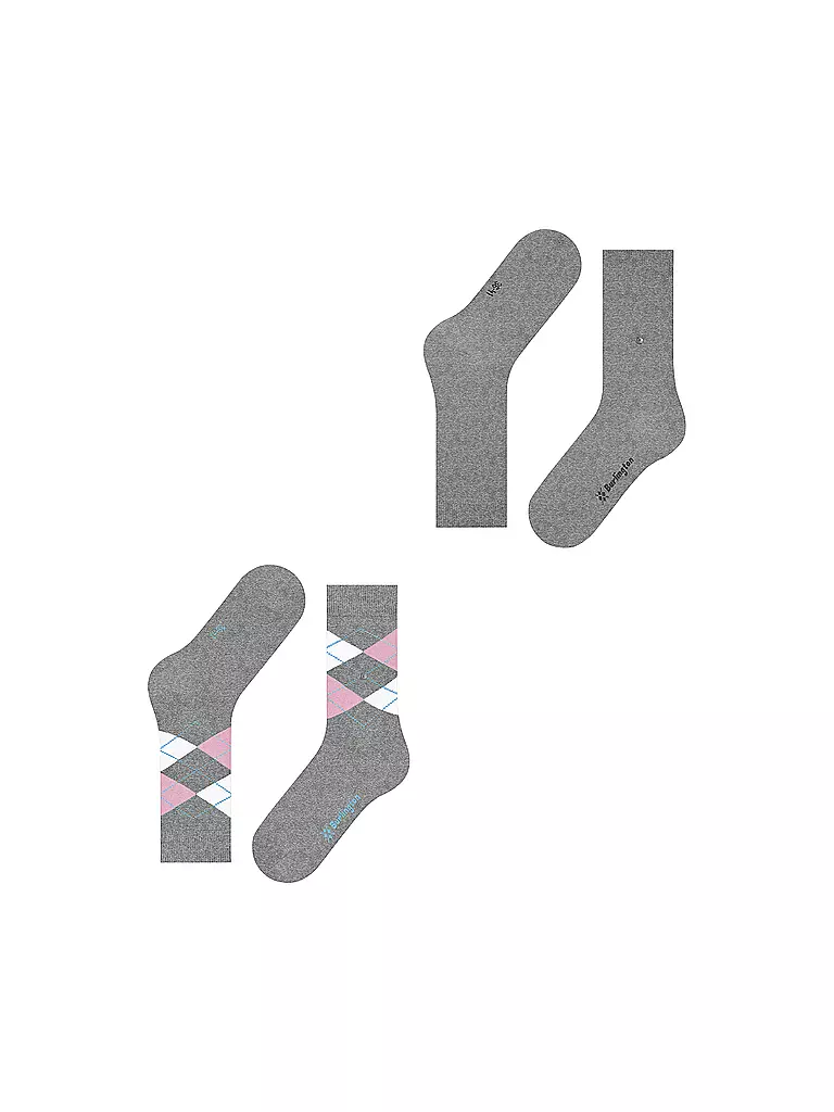BURLINGTON Damen Socken EVERYDAY 2-er Pkg 36-41 light grey grau