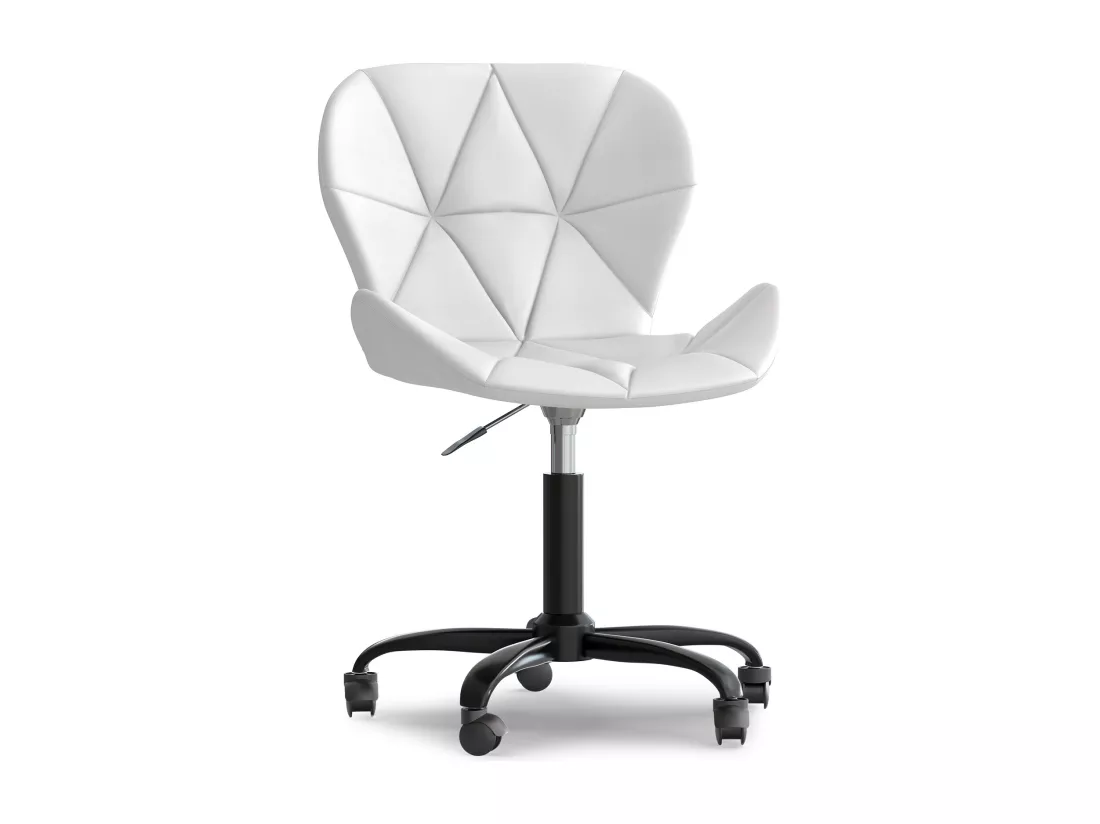 Chaise de bureau avec roulettes - Chaise pivotante de bureau - Revêtement en similicuir - Structure noire Wito Noir