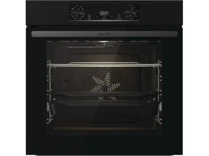 Gorenje Essential BOS6737E06B - Ovn - med dampfunktion - til indbygning - niche - bredde: 56 cm - dybde: 55 cm - højde: 59 cm - med selv-rengøring - Klasse A - sort