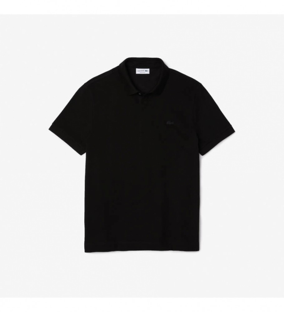Polo Lacoste Smart Paris em piqué de algodão elástico preto