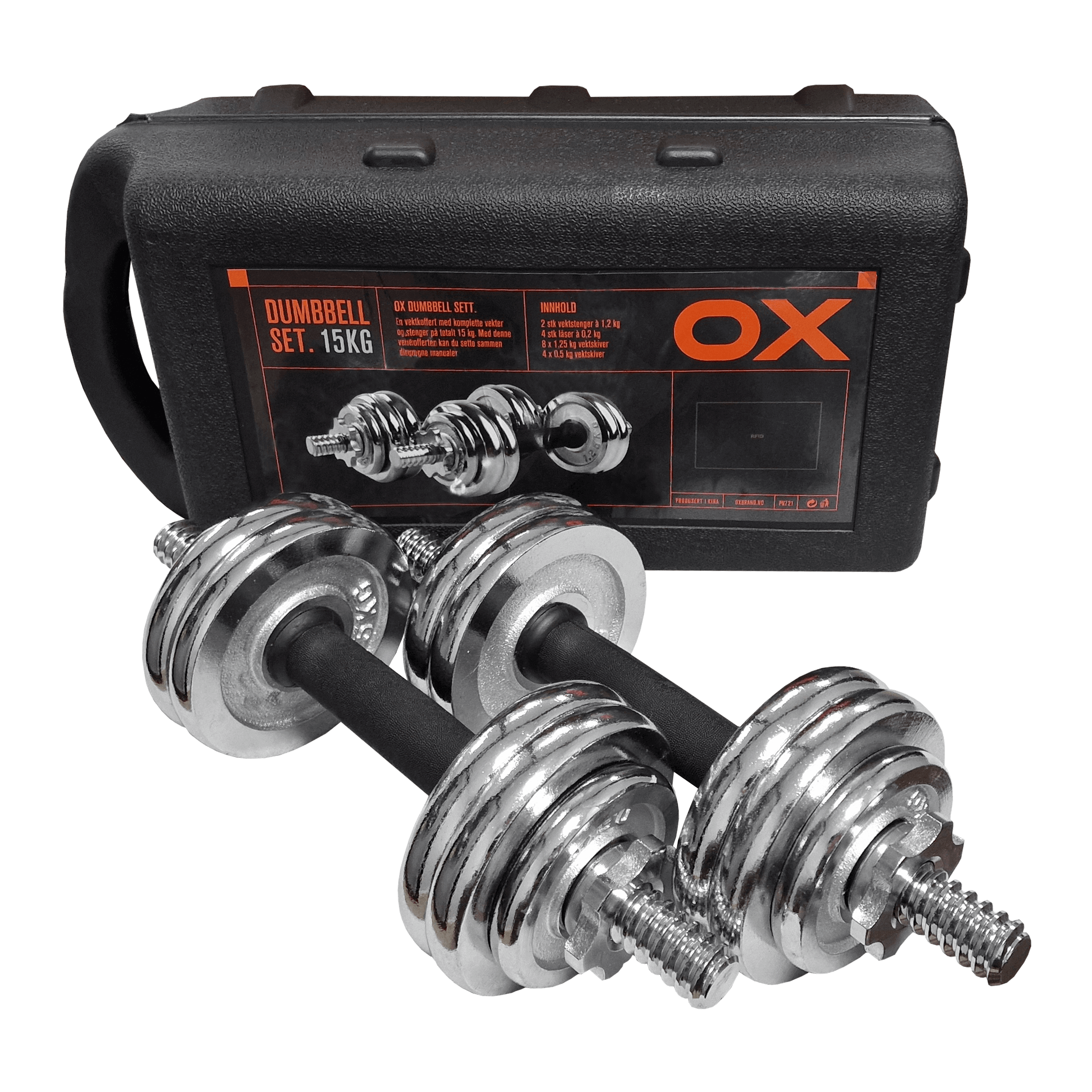 Ox Chrome Dumbbellsett - 15kg - Vekter