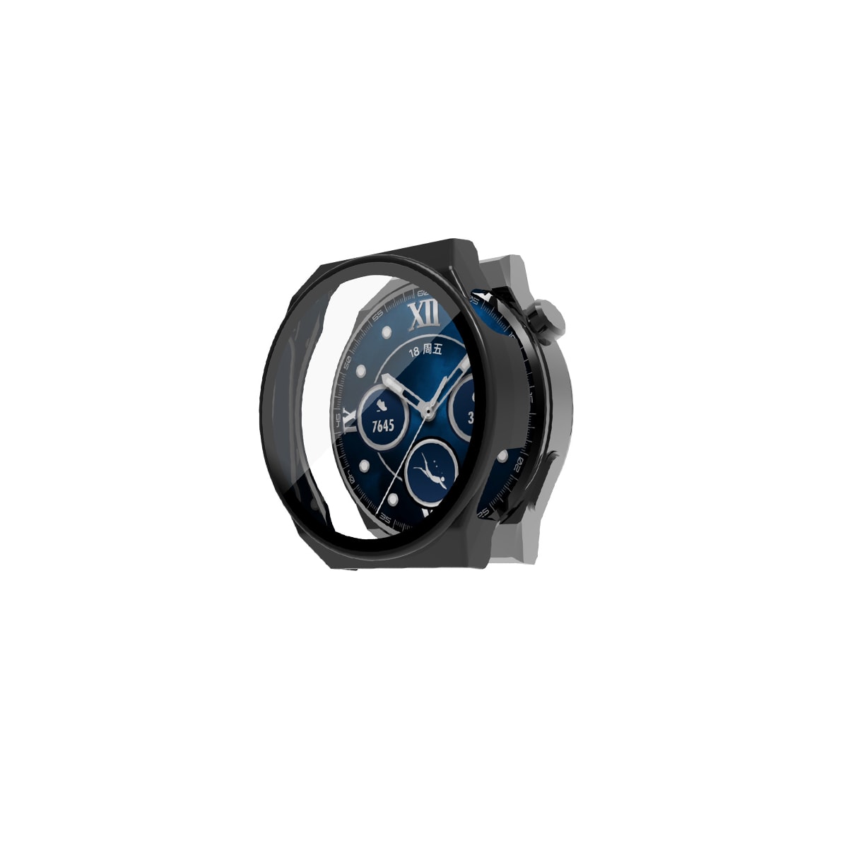 Veske med skjermbeskytter for Huawei Watch GT3 Pro/Porsche (46mm) Sort