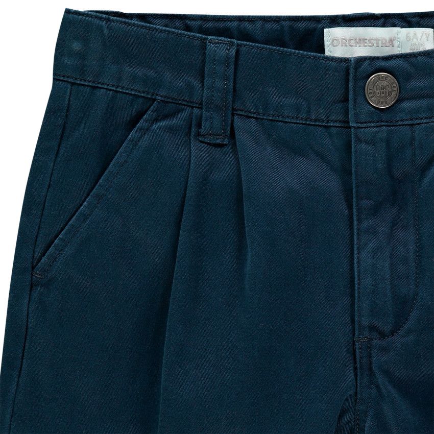 Pantalon chino uni - Bleu marine