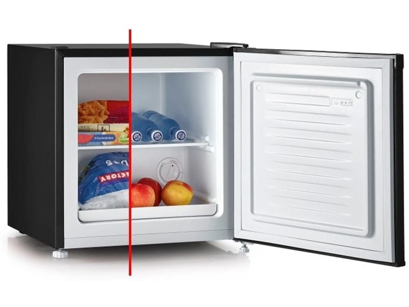 Severin Kühlschrank GB 8880 Schwarz, Rechts Retro-Mini-Kühl-/Gefrierbox