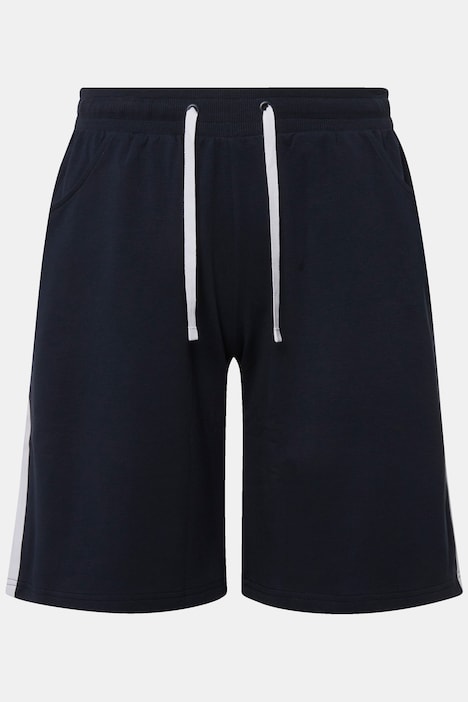 Jerseyshorts, weites Bein, Elastikbund, Bindeband