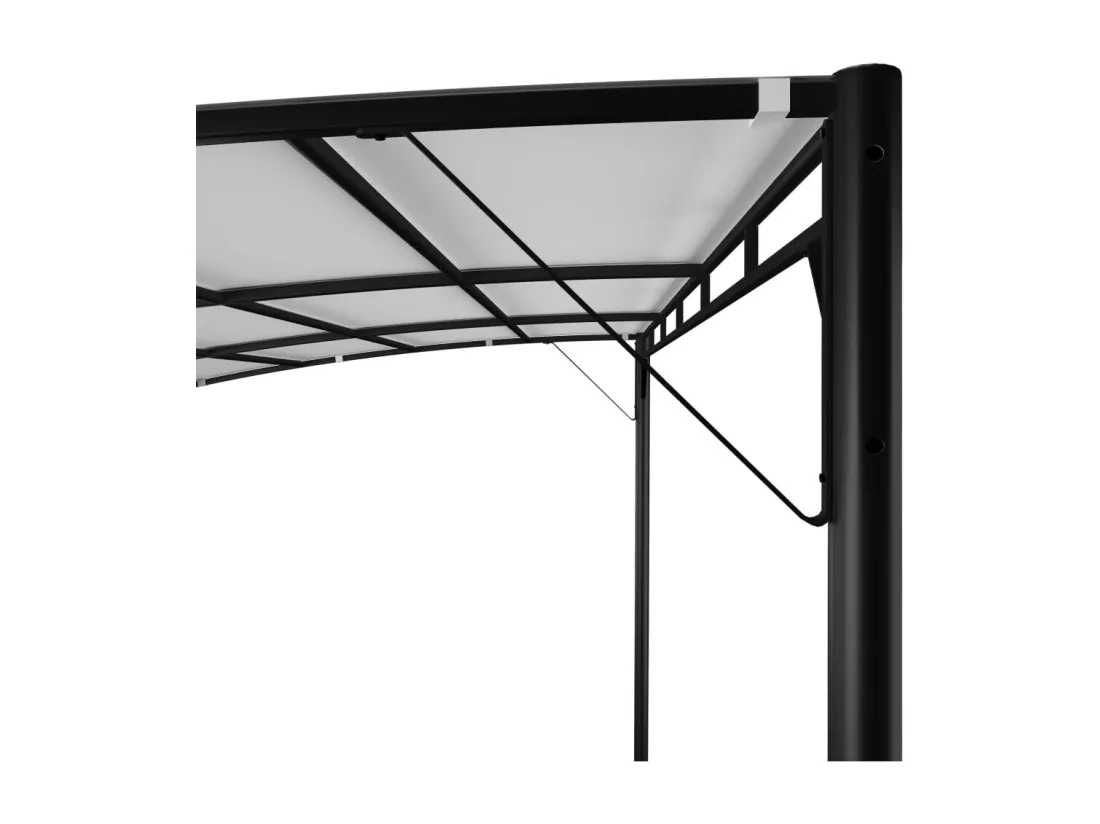 Auvent pare-soleil de jardin 4x3x2,55 m Crème