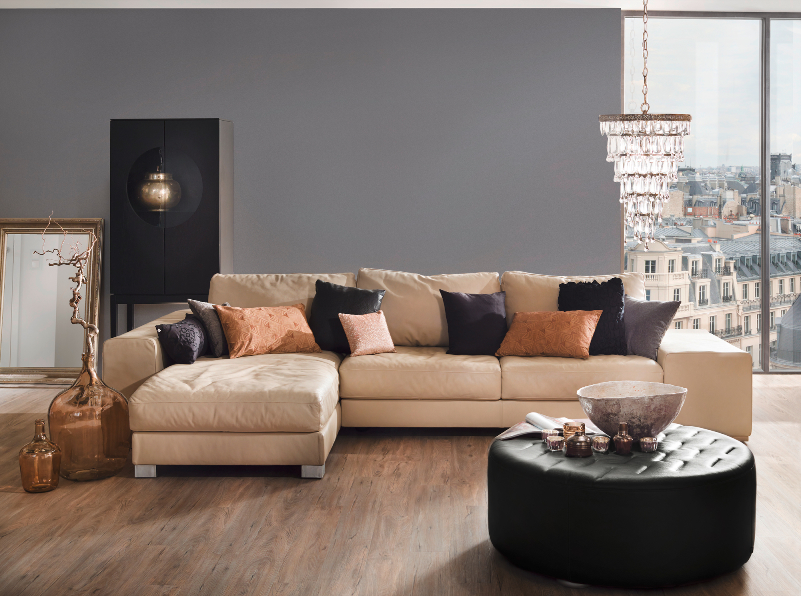 Vliestapete TRENDWALL - grau - 10 Meter