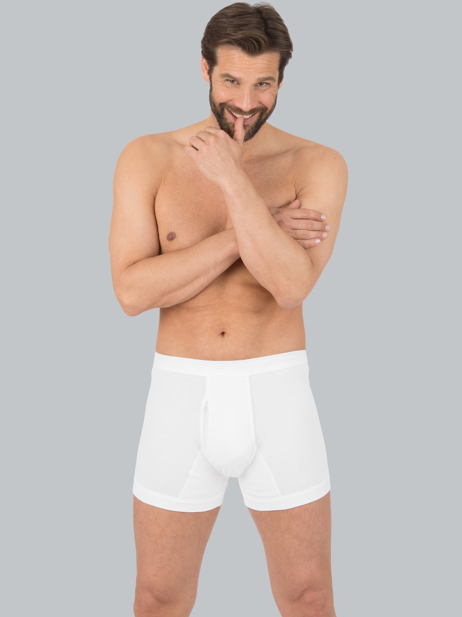 Unterhose Doppelripp im Doppelpack Weiss
