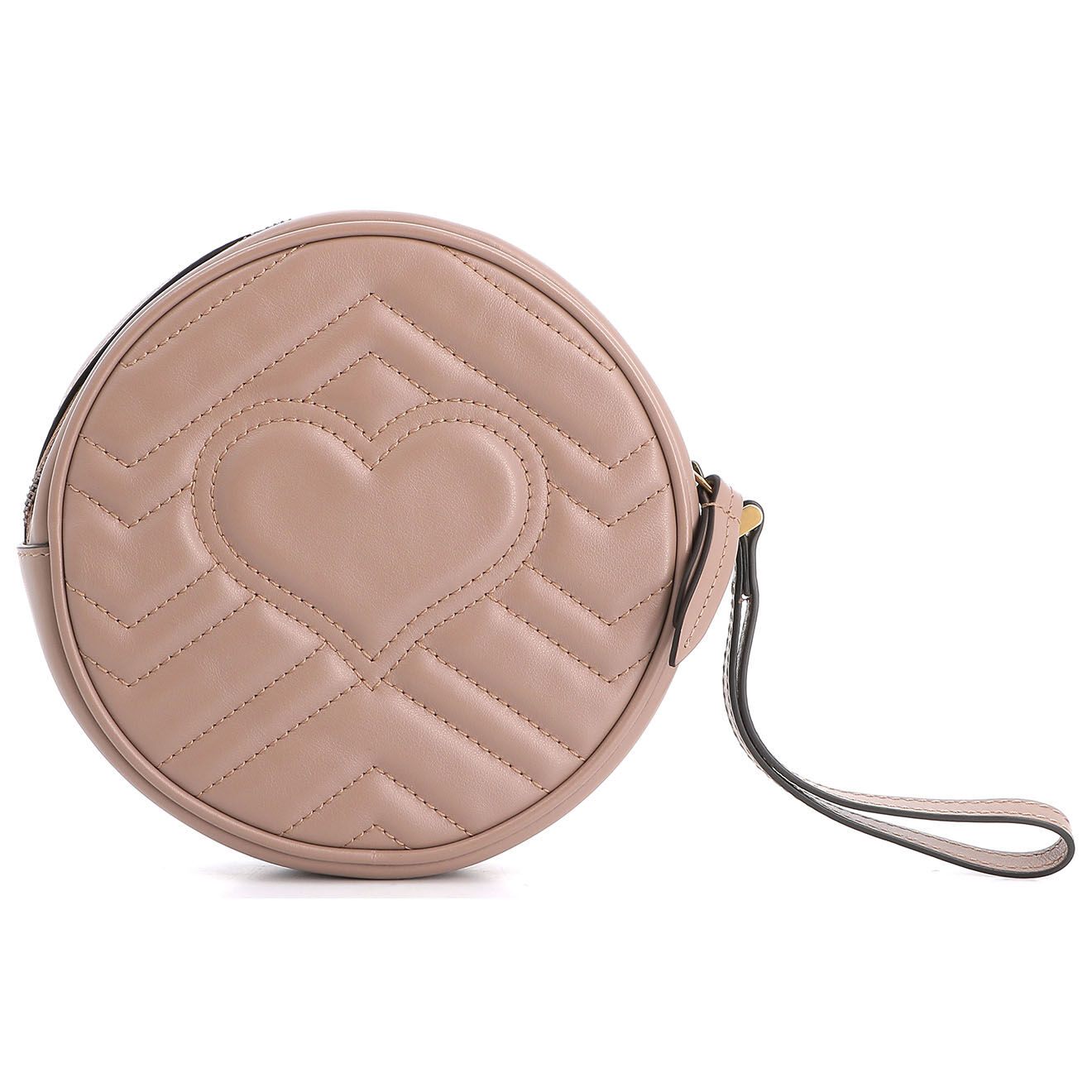 Gucci Pochette en Cuir Marmont rose - Très bon état - Diamètre 16 cm