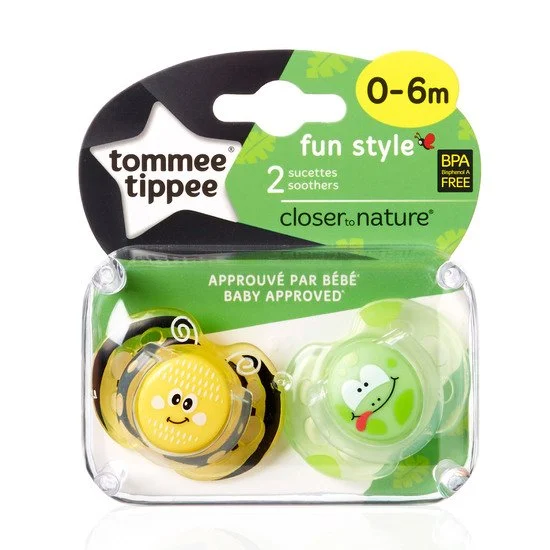 Sucettes Fun 0-6 mois x2   Aléatoire        de               Tommee Tippee