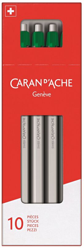 Caran d'Ache Kugelschreiber 825, grün, 10 Stück