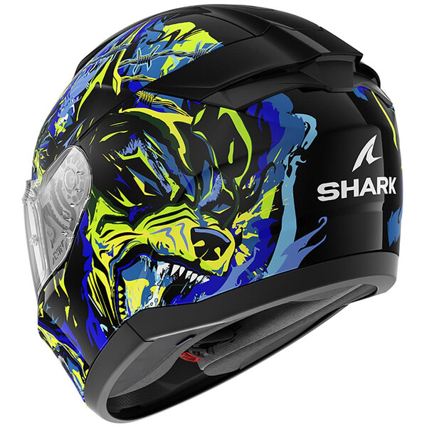 Shark - Casque Ridill 2 Racing Beast Noir / Bleu / Jaune fluo / Brillant