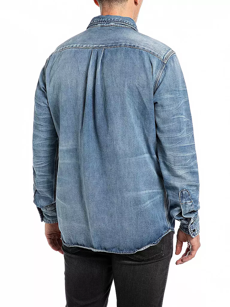 REPLAY Hemd OVERSHIRT DENIM blau