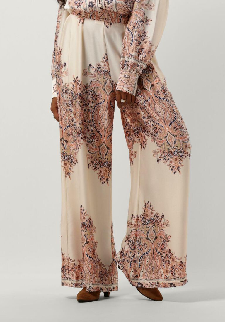 NEO NOIR creme neo noir wijde broek mana paisley border pants