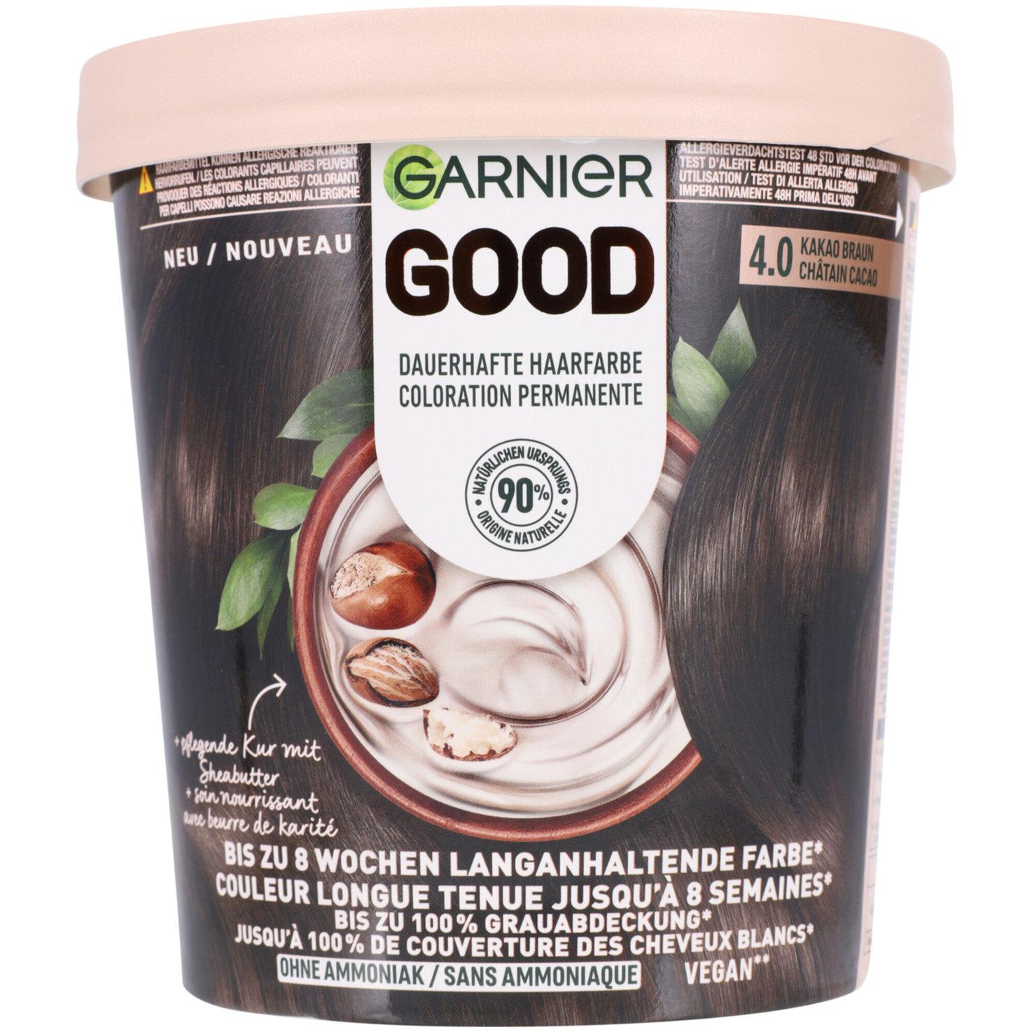 Garnier GOOD Dauerhafte Haarfarbe 4.0 Kakao Braun
