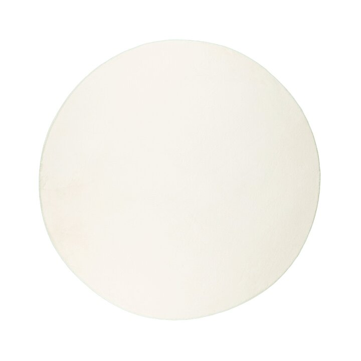Rond laagpolig vloerkleed - Cozy Wit