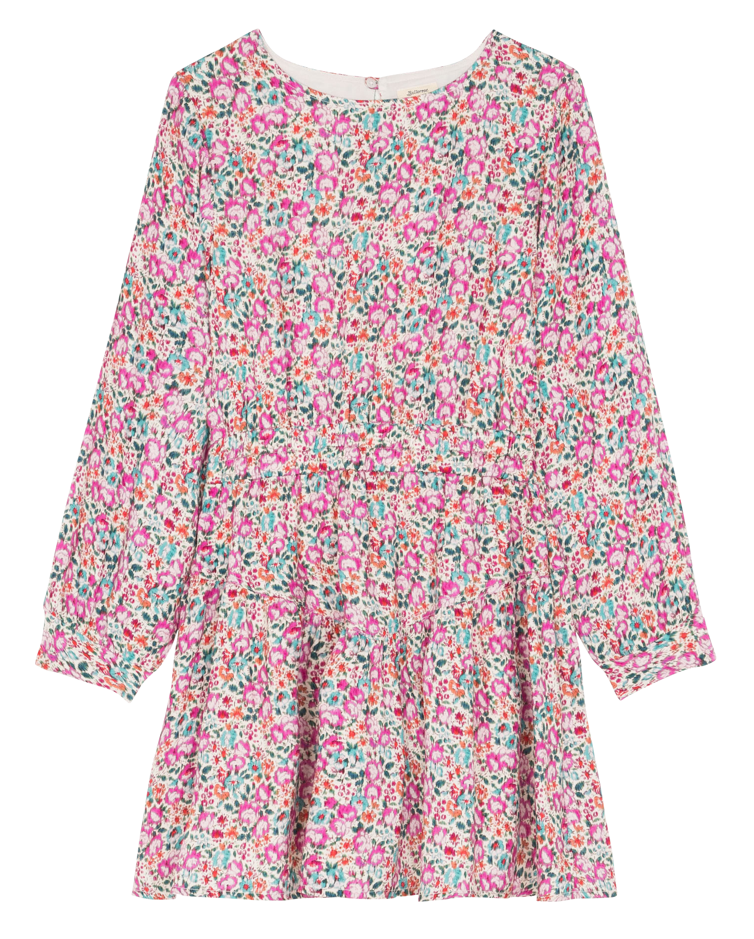 PLAYS - Robe courte col rond à imprimé fleuri| Multicolore