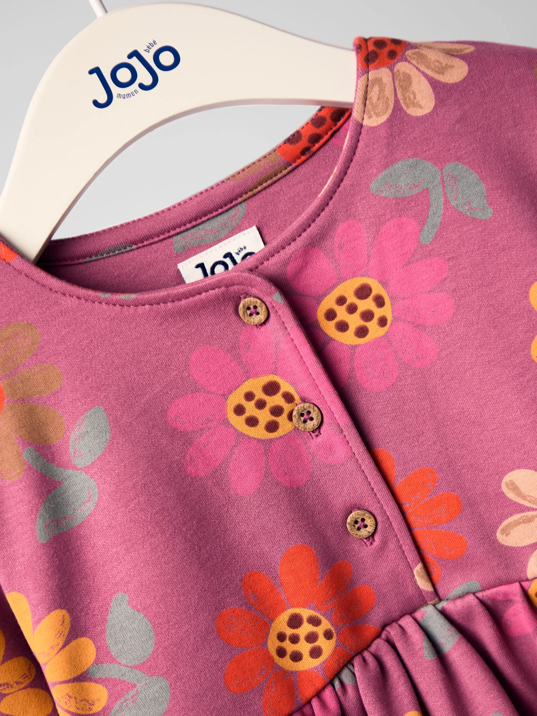 JoJo Maman Bébé Button Front Printed Dress
