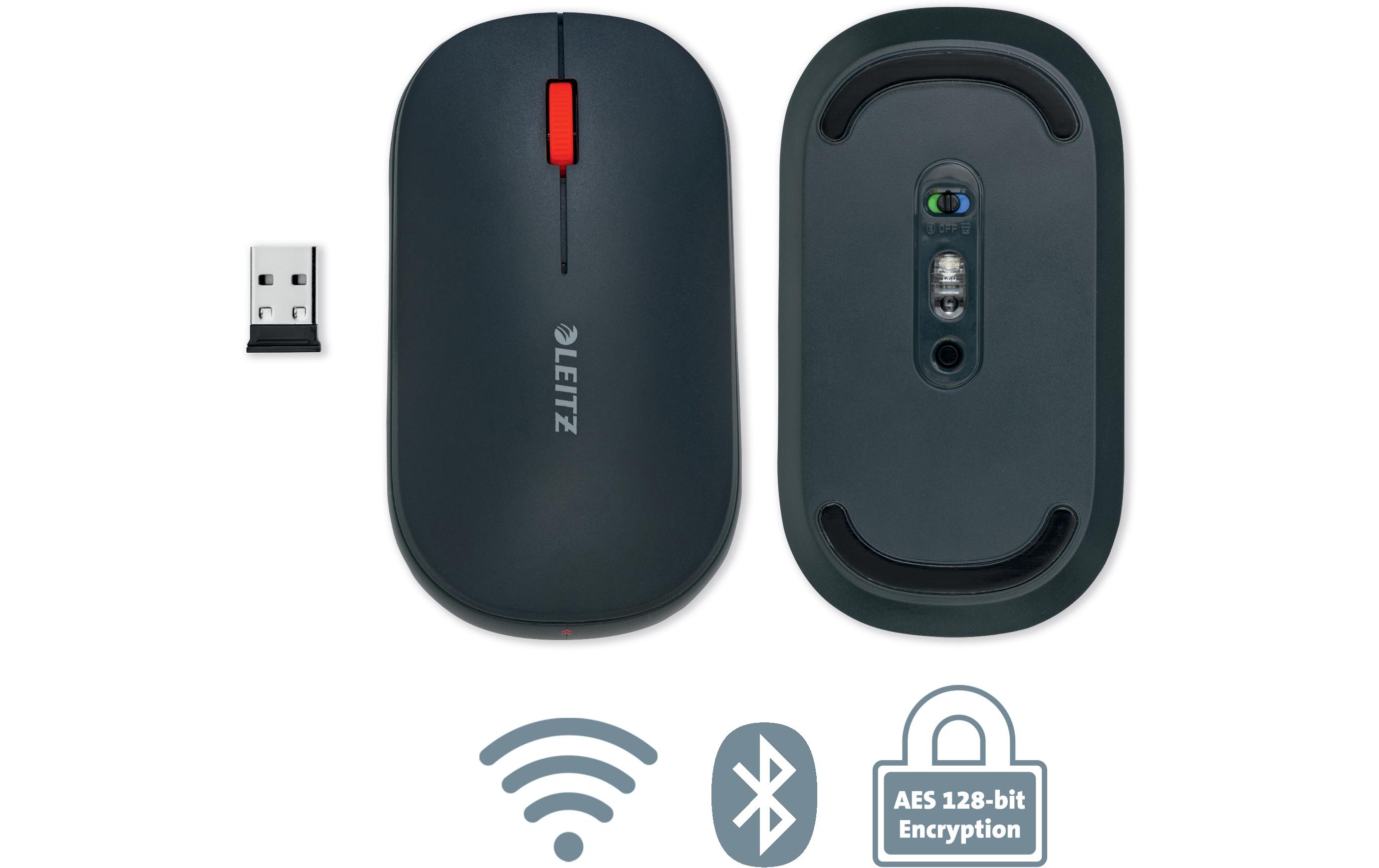 Maus Cosy Kabellose SamtgrauDual Kabellose Computermaus
