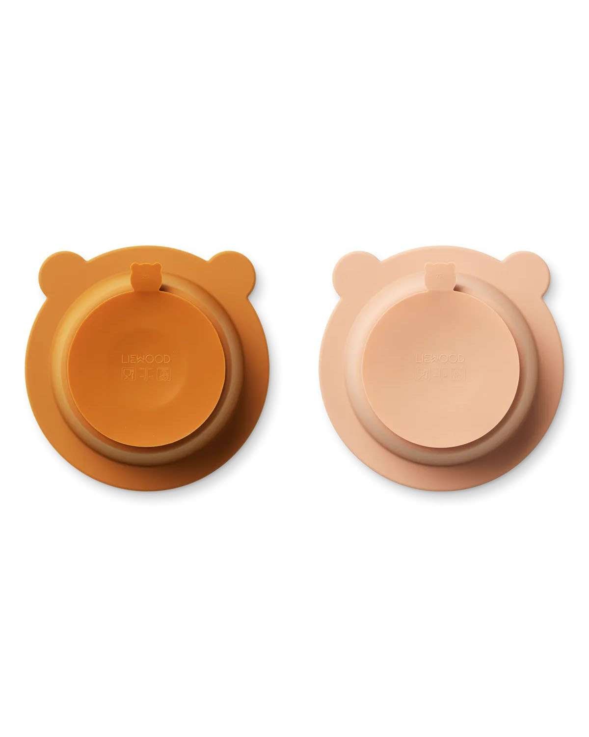 2pk Skål med Sugekopp – Silikon – Peony