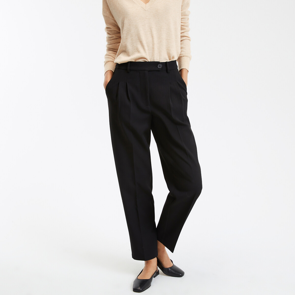 COLEÇÕES LA REDOUTE<br>Calças 7/8 com pregas