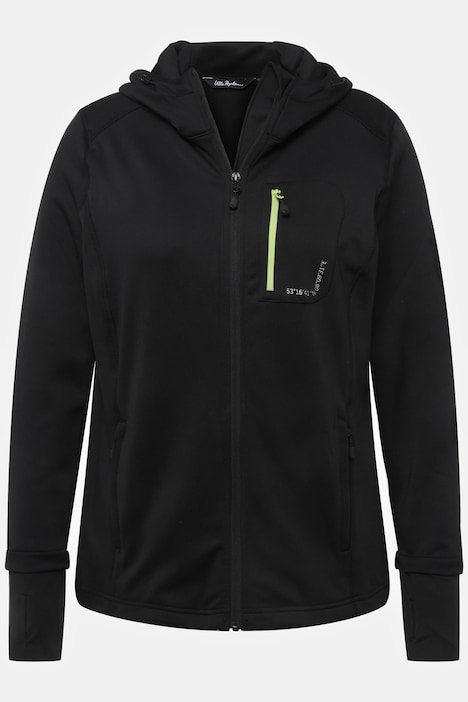 HYPRAR Sweatjacke, Reflektordruck, Kapuze, Daumenloch