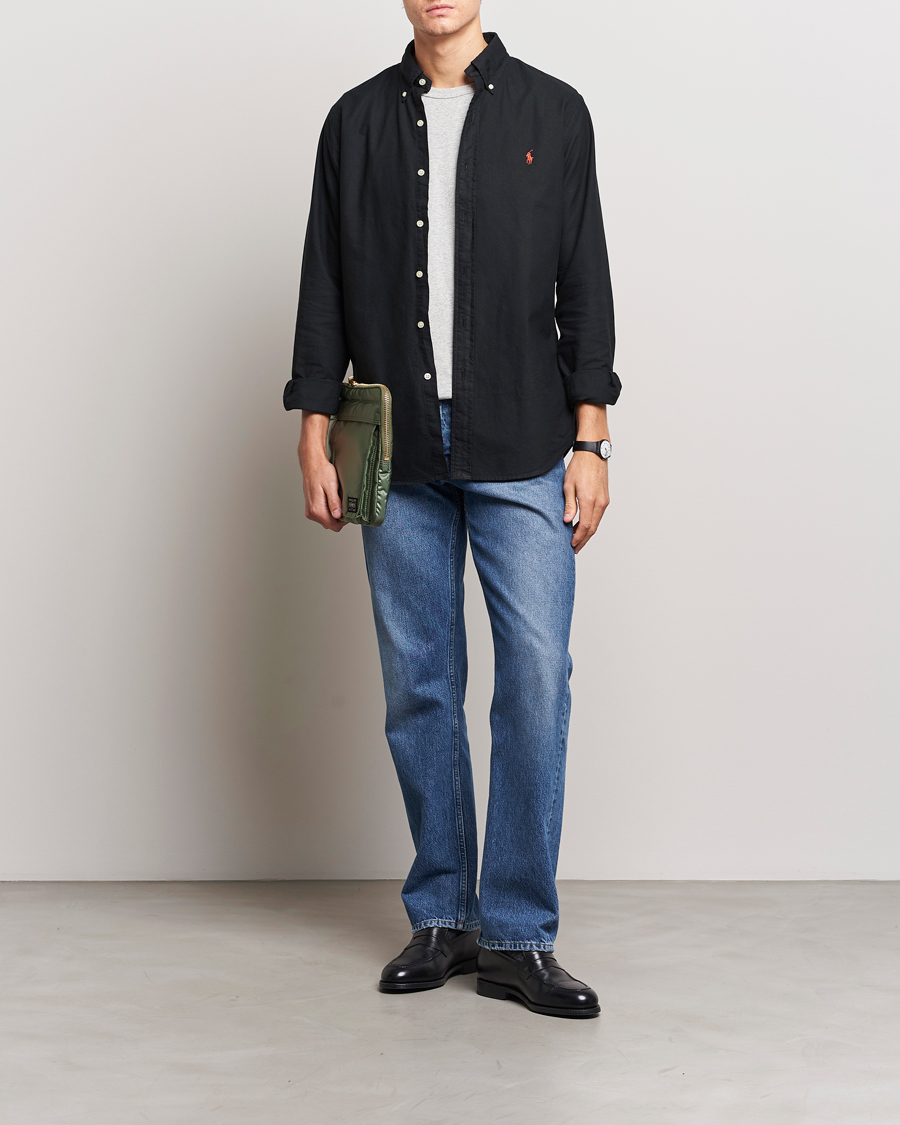 Polo Ralph Lauren Custom Fit Garment Dyed Oxford Shirt Black