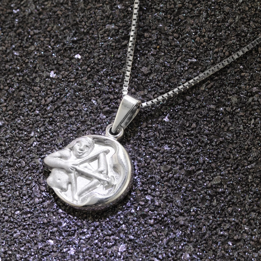 trendor Schütze Sternzeichen mit Halskette 925 Silber Ø 15 mm silver