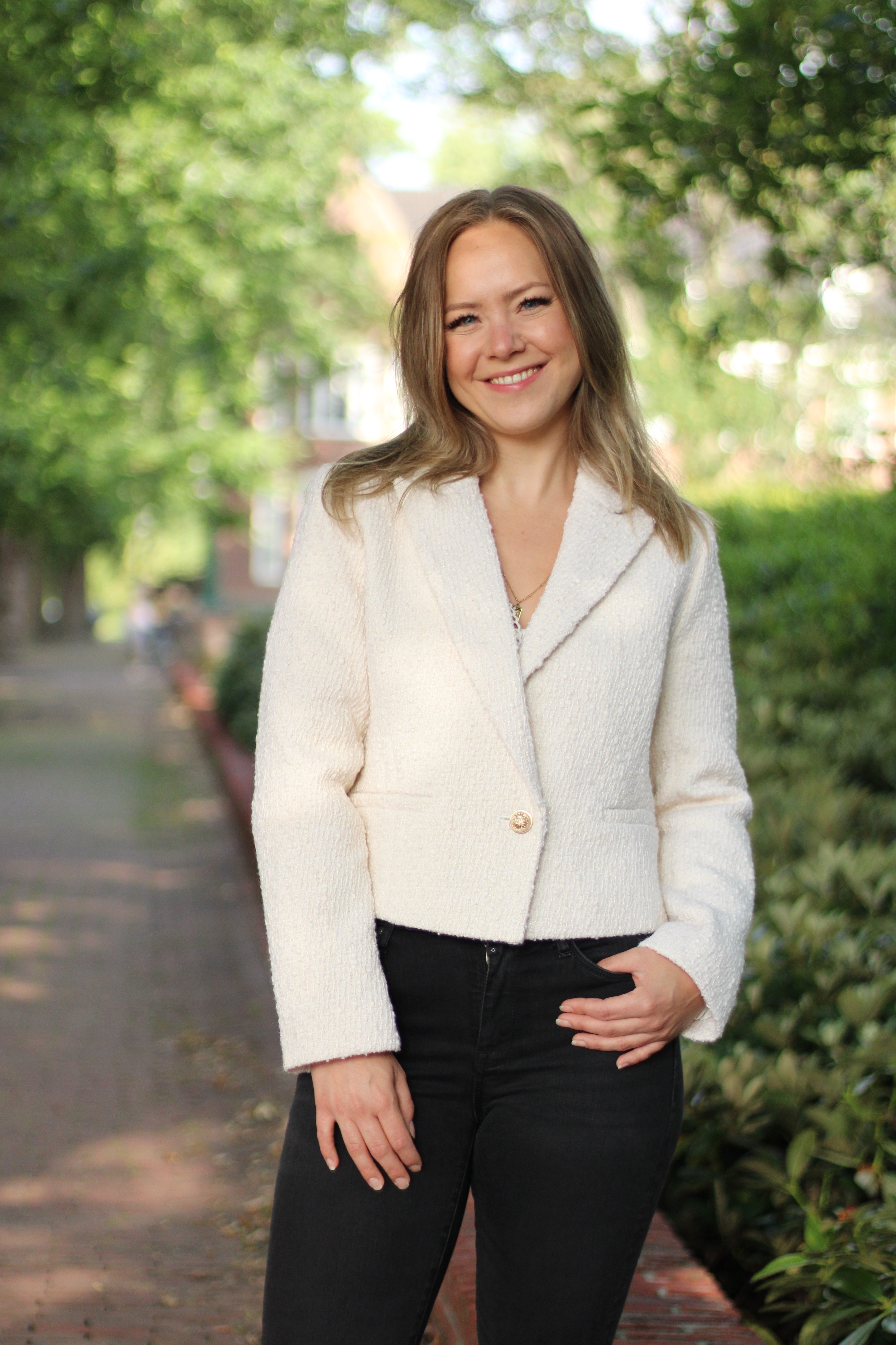 Rino & Pelle - Esther Cropped Blazer - Snow White