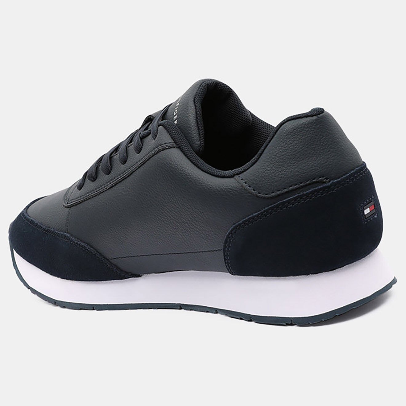 Tommy Hilfiger Baskets running en Cuir Corporate bleu marine