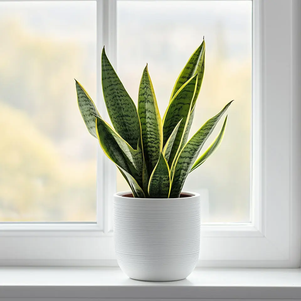 Vrouwentong - Set van 3 - Sansevieria 'Futura Superba' - Hoogte 35-40cm - ⌀12cm