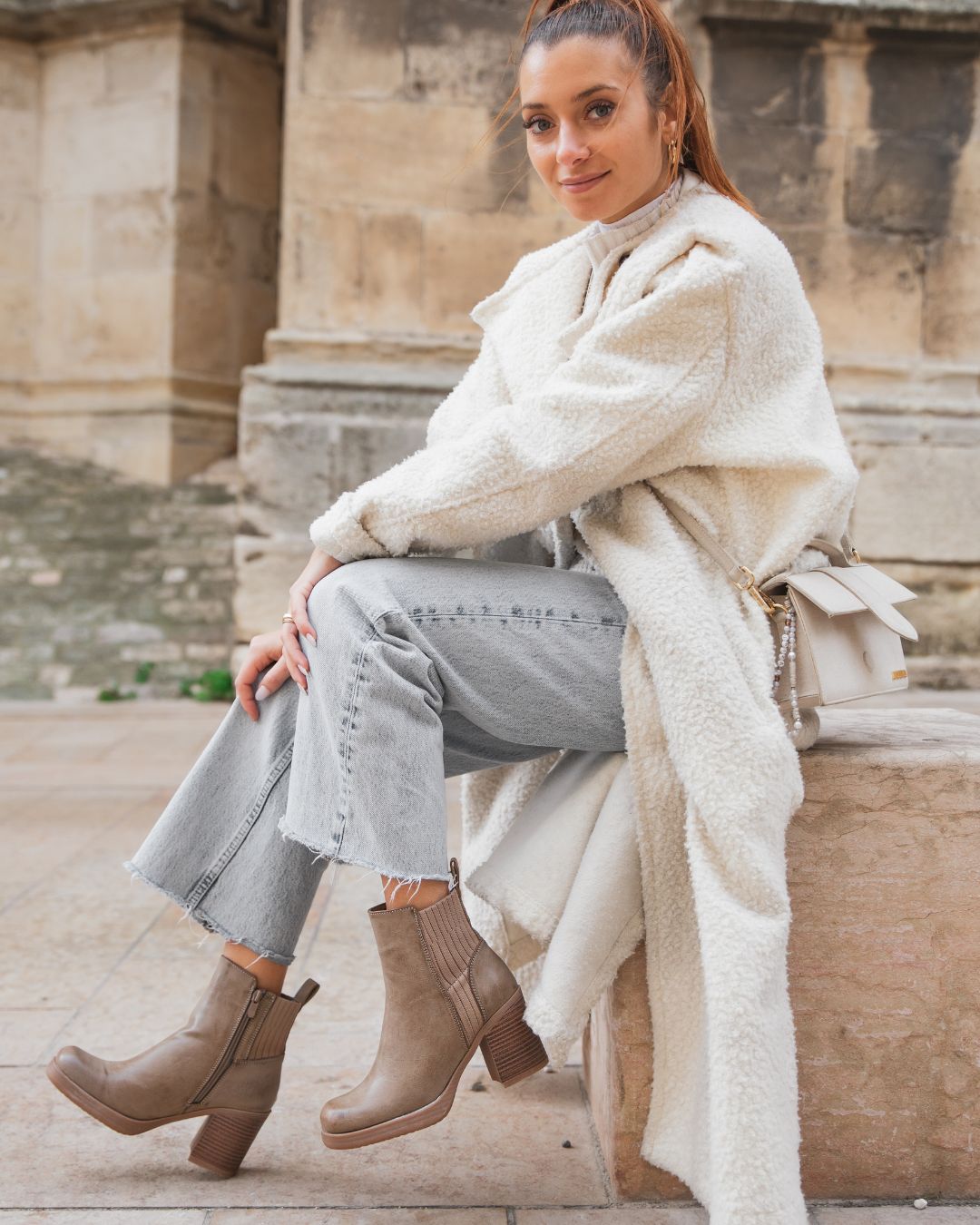 Bottines femme taupe à talon - Lucille