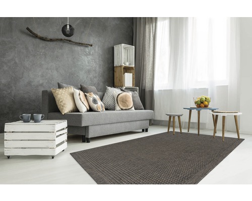 Binnen & buiten vloerkleed Indonesië Kediri taupe 200x290 cm