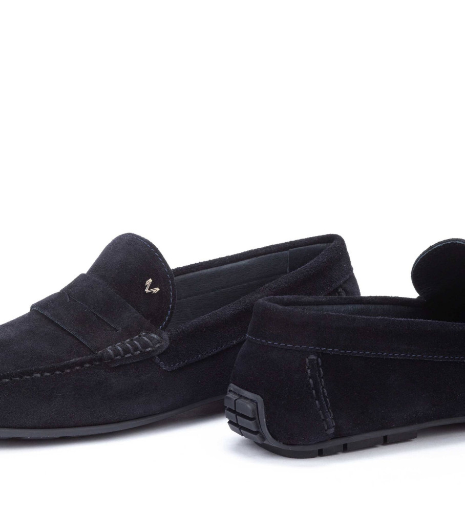 Mocassins Martinelli Pacific em couro azul-marinho