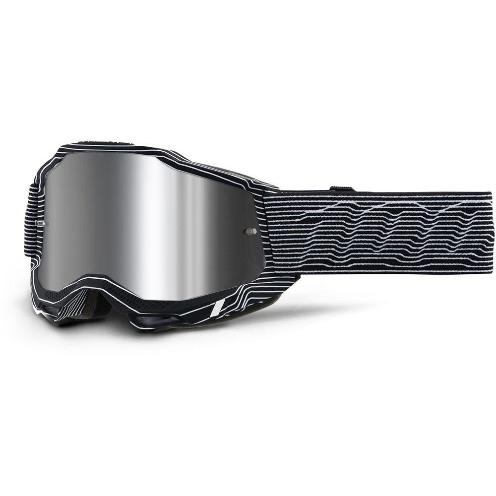 100% - Masque Accuri 2 Silo - Silver Flash Mirror Noir / Blanc