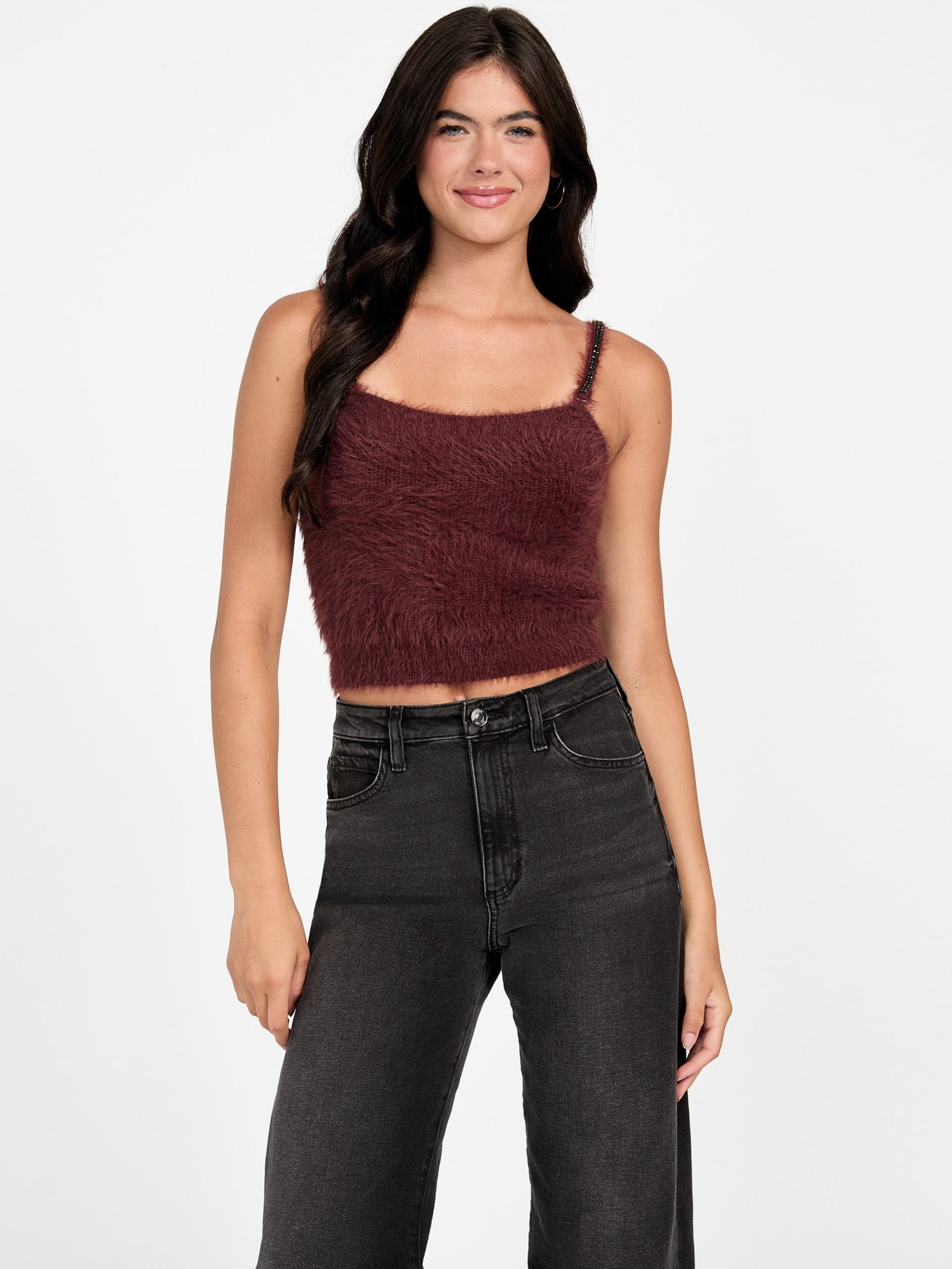 Top cropped Keyla Fuzzy Sweater