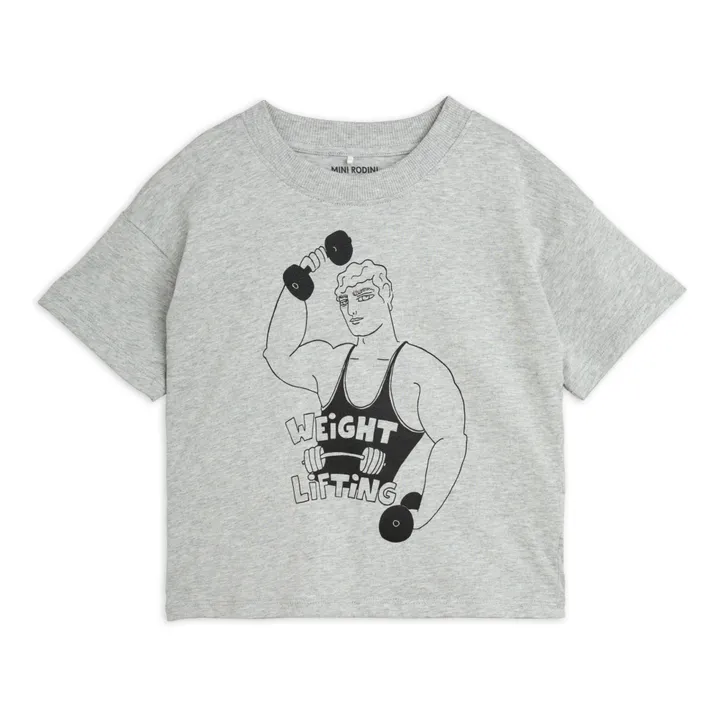 Mini Rodini T-Shirt Bodybuilder Coton Bio | Blanc