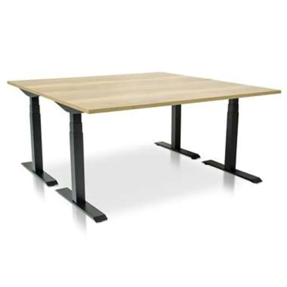 MRC PRO elektrisch ARBO zit-sta bureau - 140x80 cm robuust eiken