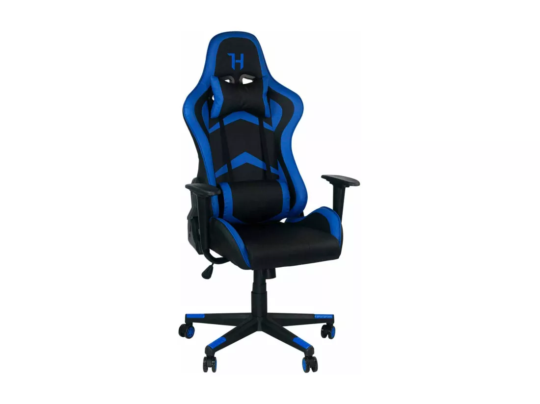 Chaise de jeu Titan 71x70,5x136cm noir/bleu Thinia Home