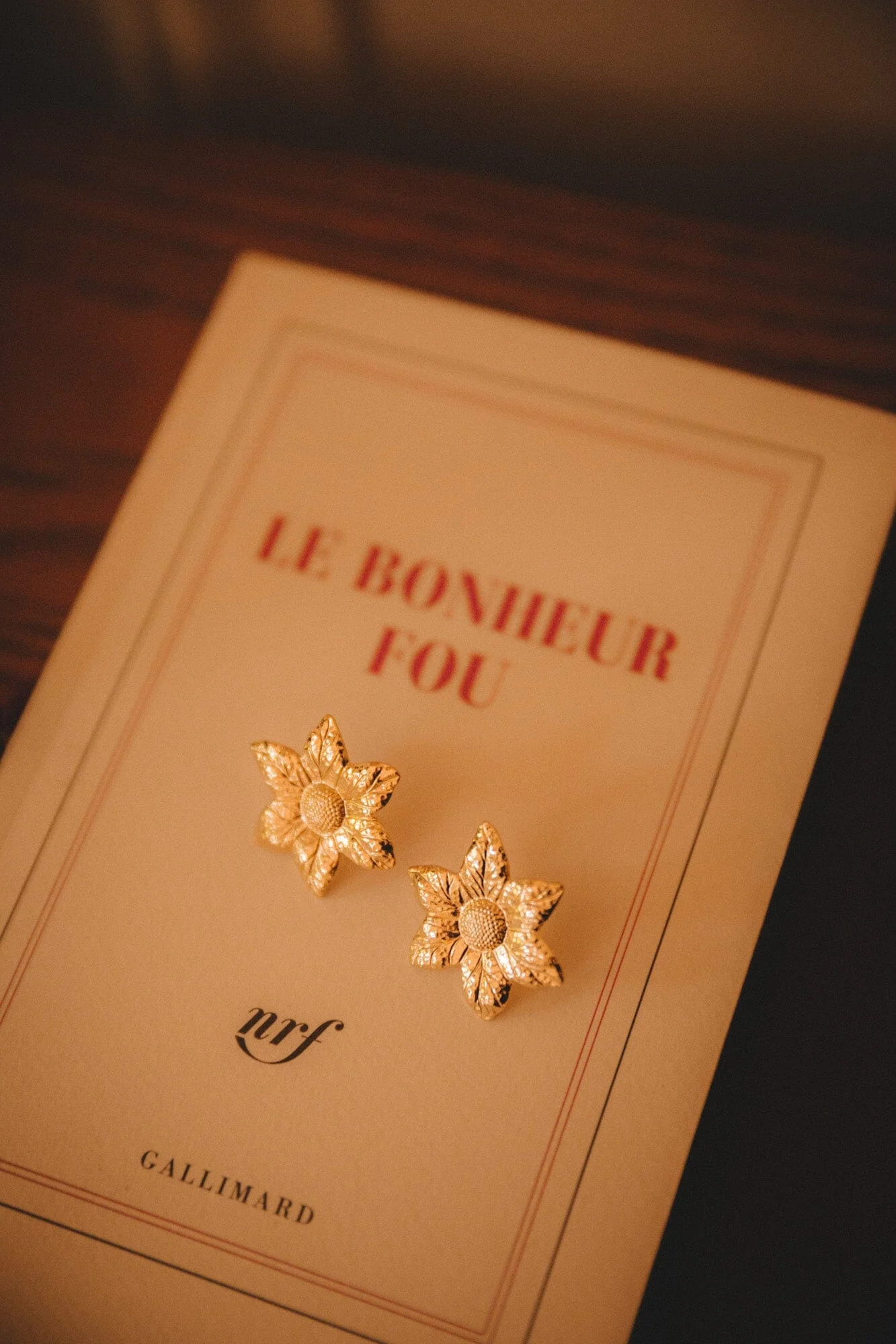HESPÉRIS - Boucles d'oreilles puces fleurs plaqué argent | Doré