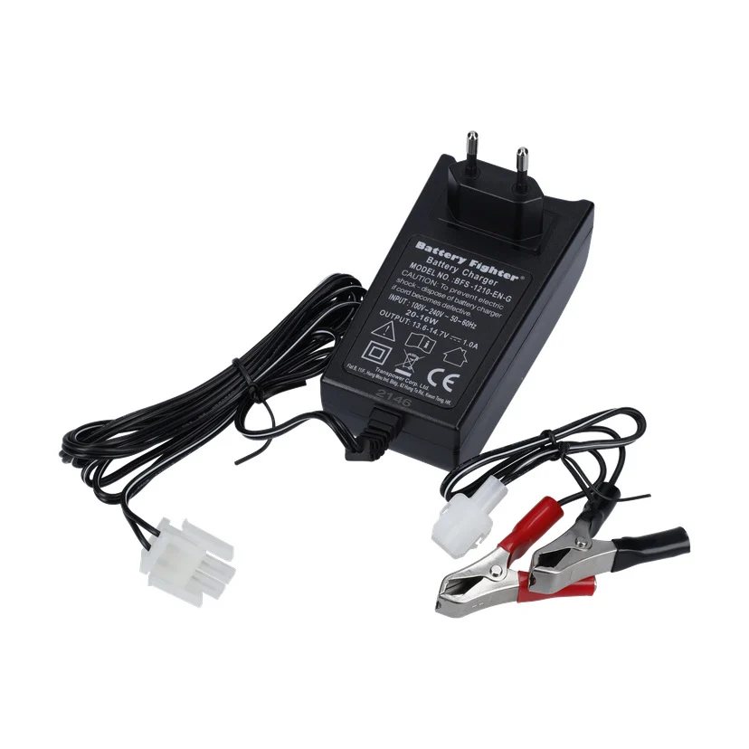 Batterilader 12V 1A Gressklipper