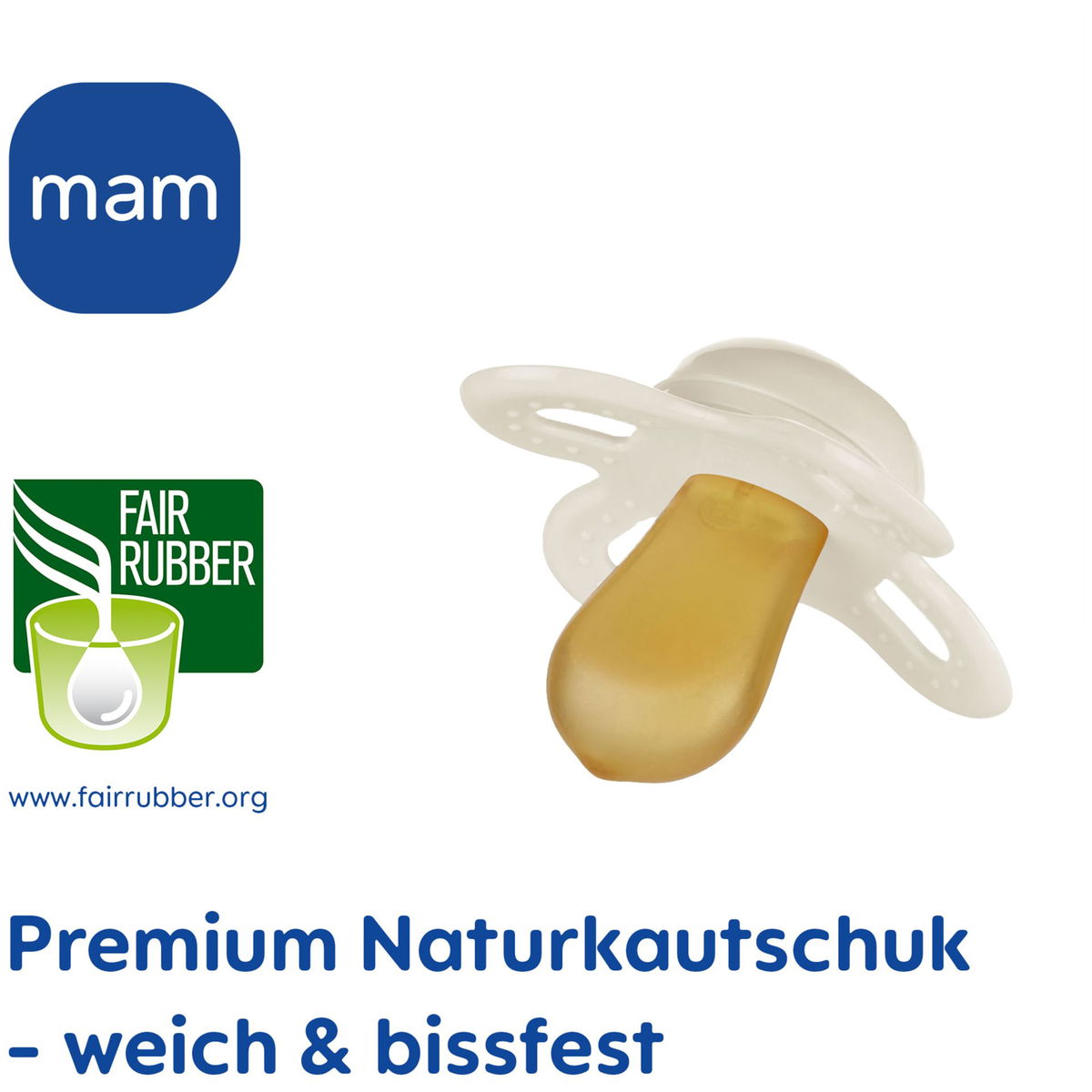 MAMMAM   Original Start Latex Schnuller blue