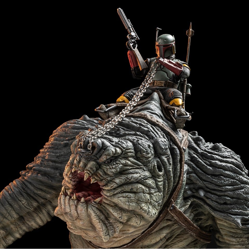 Star Wars - Boba Fett & Rancor Statue Demi Scale 1/20