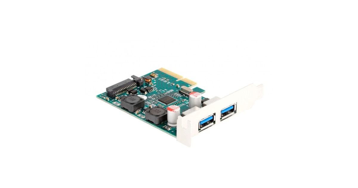 DeLOCKPCI Express x4 Card to 2 x external USB 10 Gbps Type-A female usb-controller  (Tweedekans)