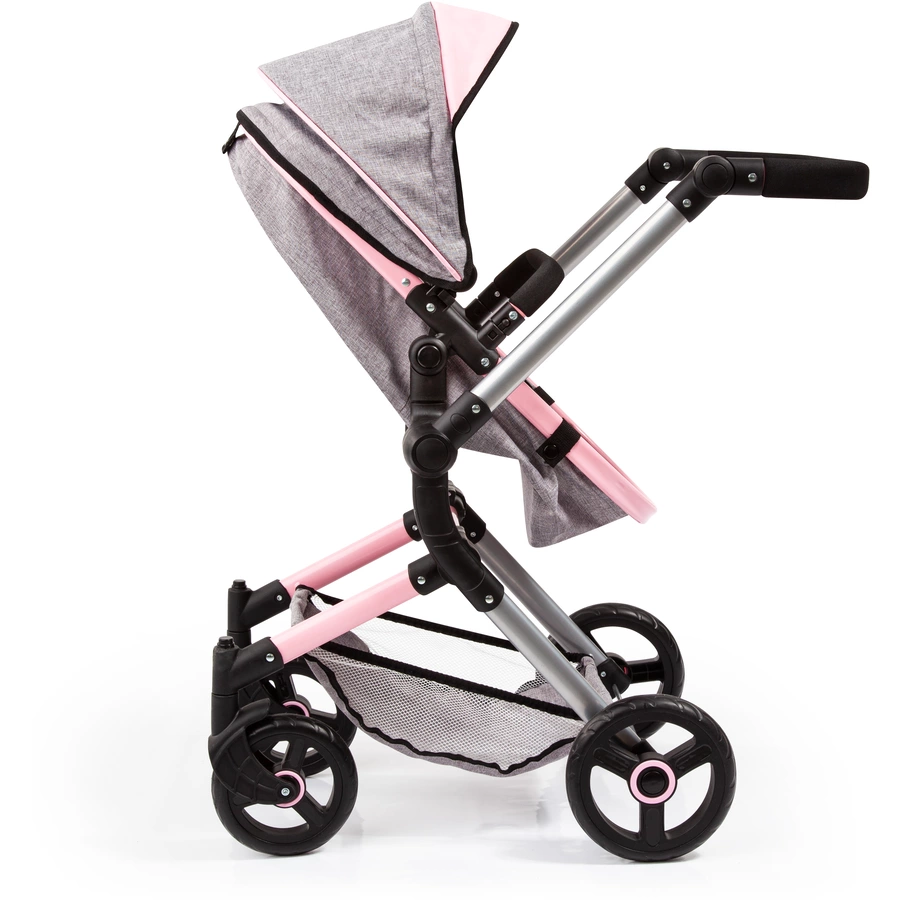 bayer Design Kombi-Puppenwagen Neo Vario graurosa, mit Schmetterling