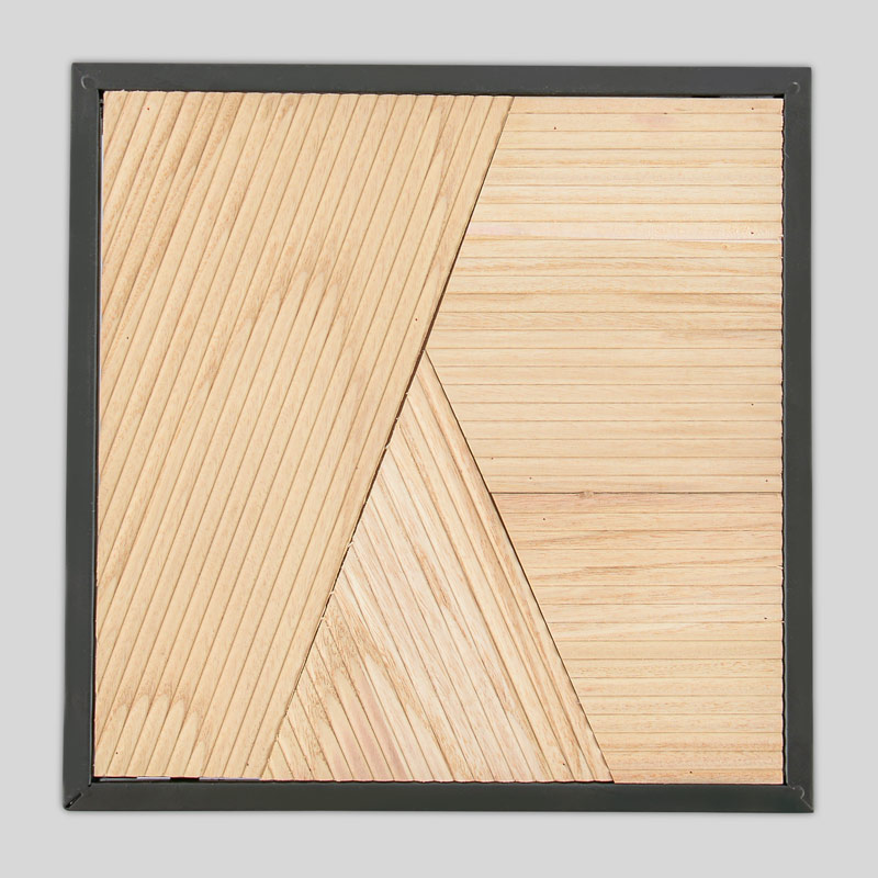 Table plateau en bois strié 'Jenna'
