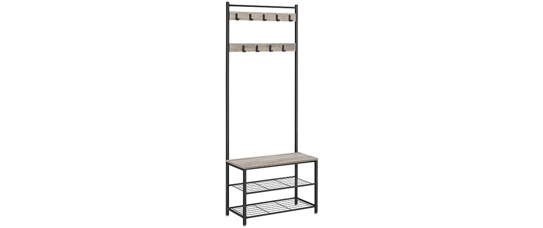 Garderobe 70 x 175 x 32 cm, Braun/SchwarzKleiderständer
