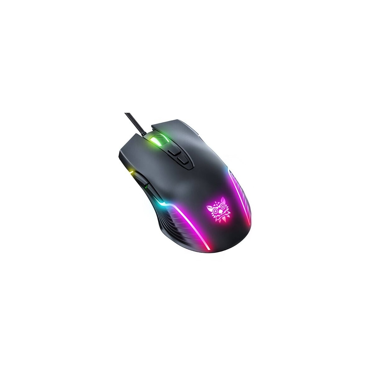 Onikuma CW905 spillmus med 6 DPI-nivåer og RGB-belysning - svart